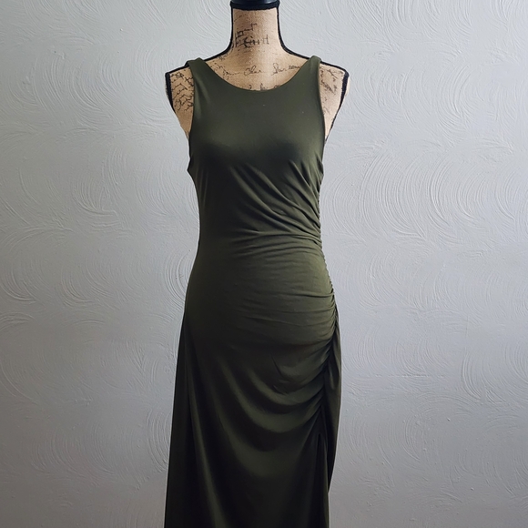 Banana Republic Olive Green Midi Dress - Picture 1 of 6